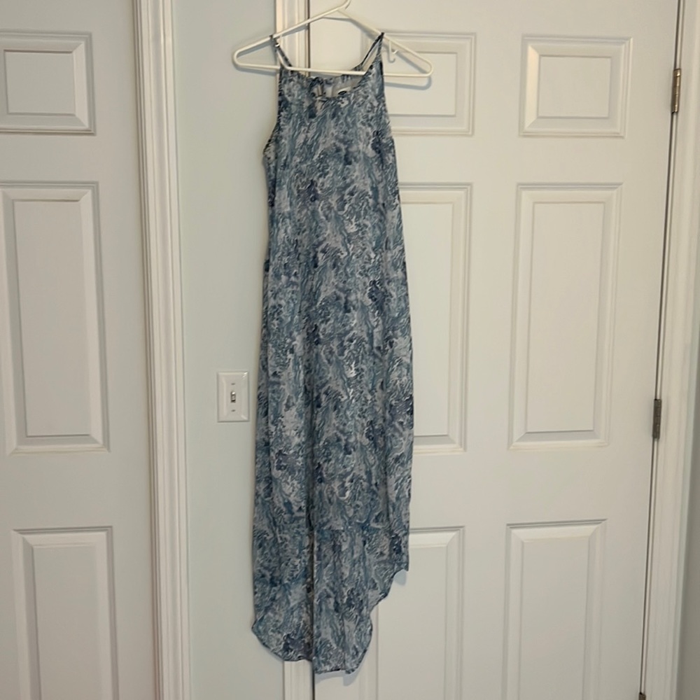 Light blue high low maxi dress